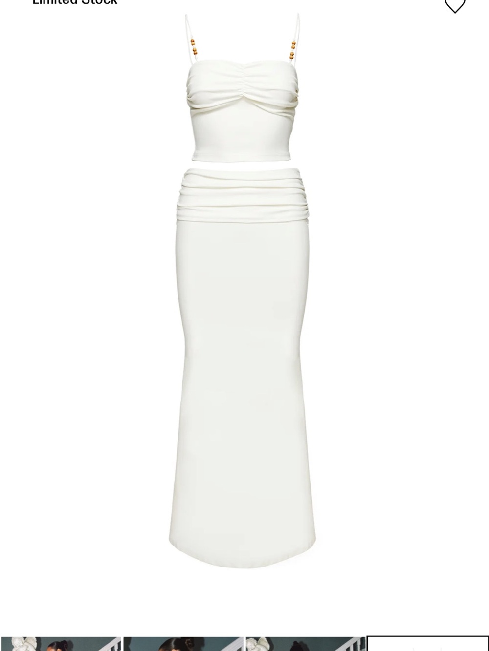 Princess Polly Cream Maxi Skirt Set